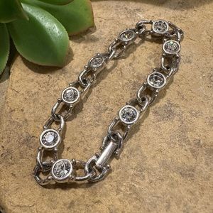 SWAROVSKI Round  Crystal and Sterling Silver  Bracelet